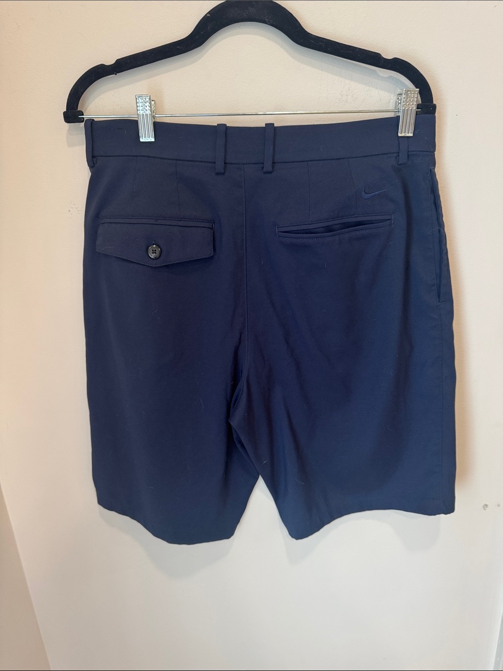Nike Golf Dri-FIT Navy Blue Performance Flat Front Shorts Size 33 - Picture 4 of 6